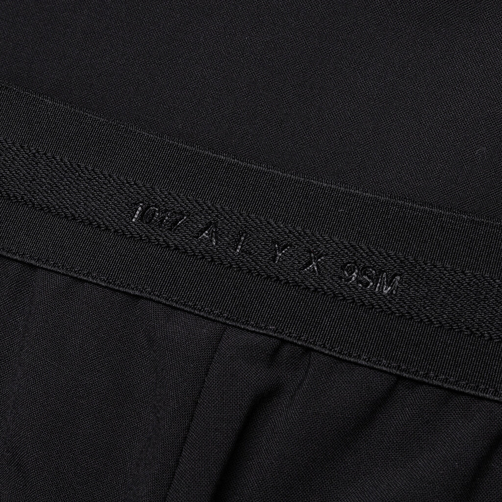 Metal Buckle Suit Pant - Black