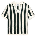 CLOT Knit Polo by Edison Chen - Green Night/Cream White