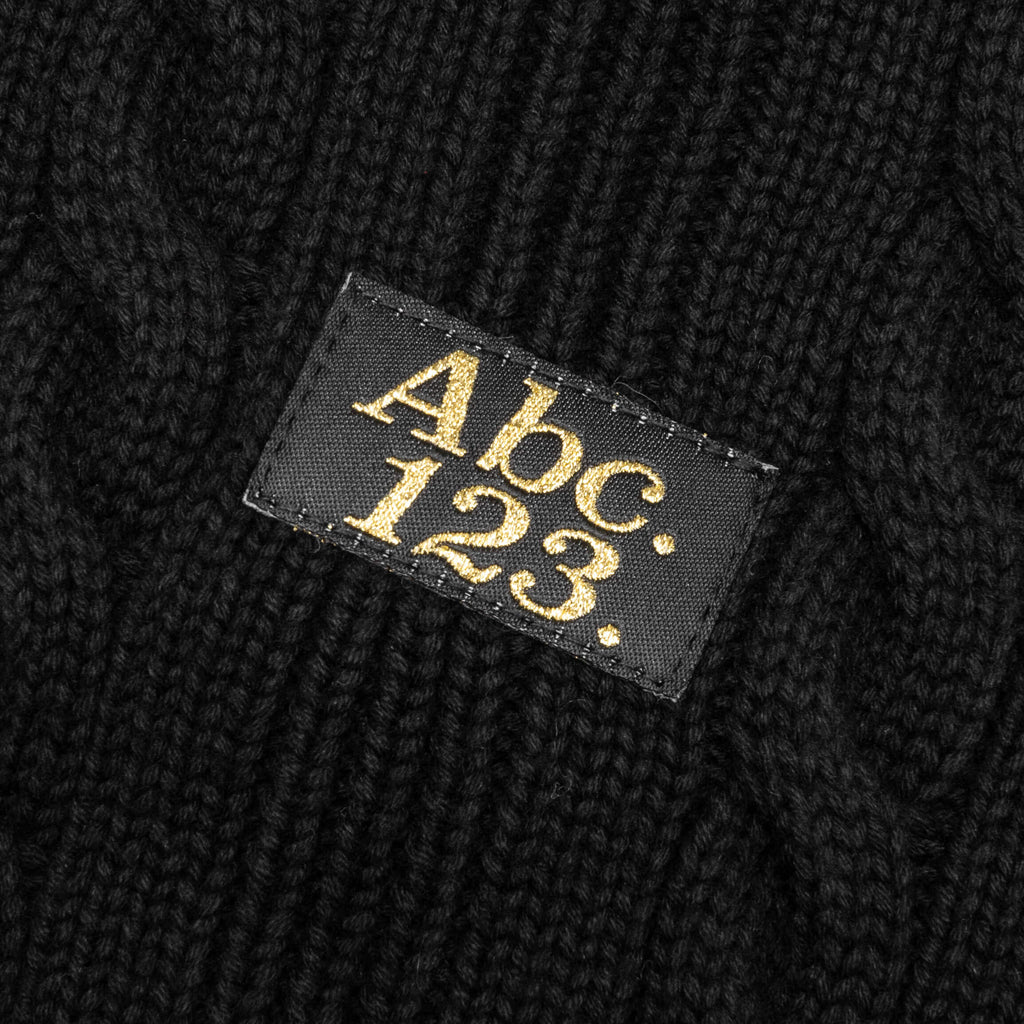 Cableknit Crewneck - Anthracite Black