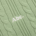 Cableknit Crewneck-Aventurine Green