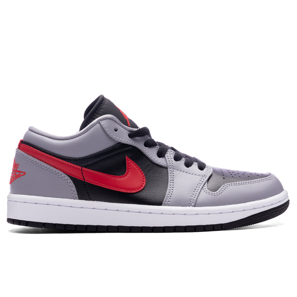 Women's Air 1 Low - Cement Grey/Fire Red/Black