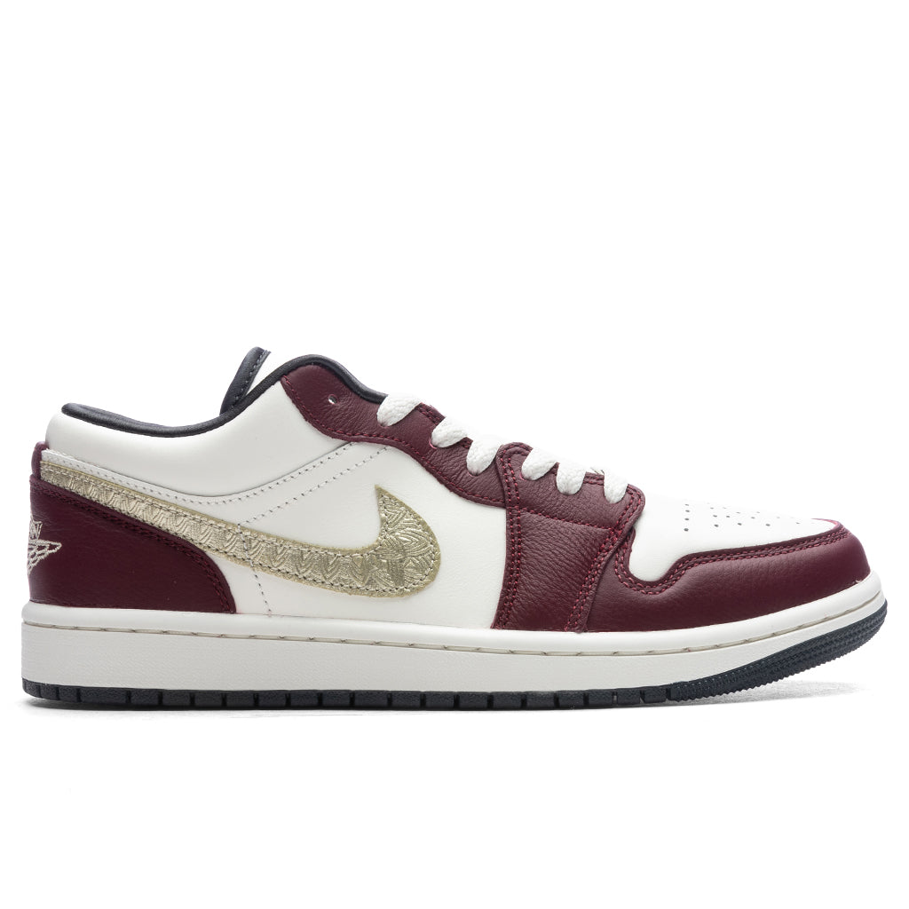 Women's Air 1 Low 'Chinese New Year' - Sail/Metallic Gold Grain/Dark Team Red