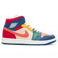 Women's Air 1 Mid SE - French Blue/Magic Ember/Fire Red