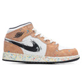 Air Jordan 1 Mid SE (GS) - Sail/Black/Cider