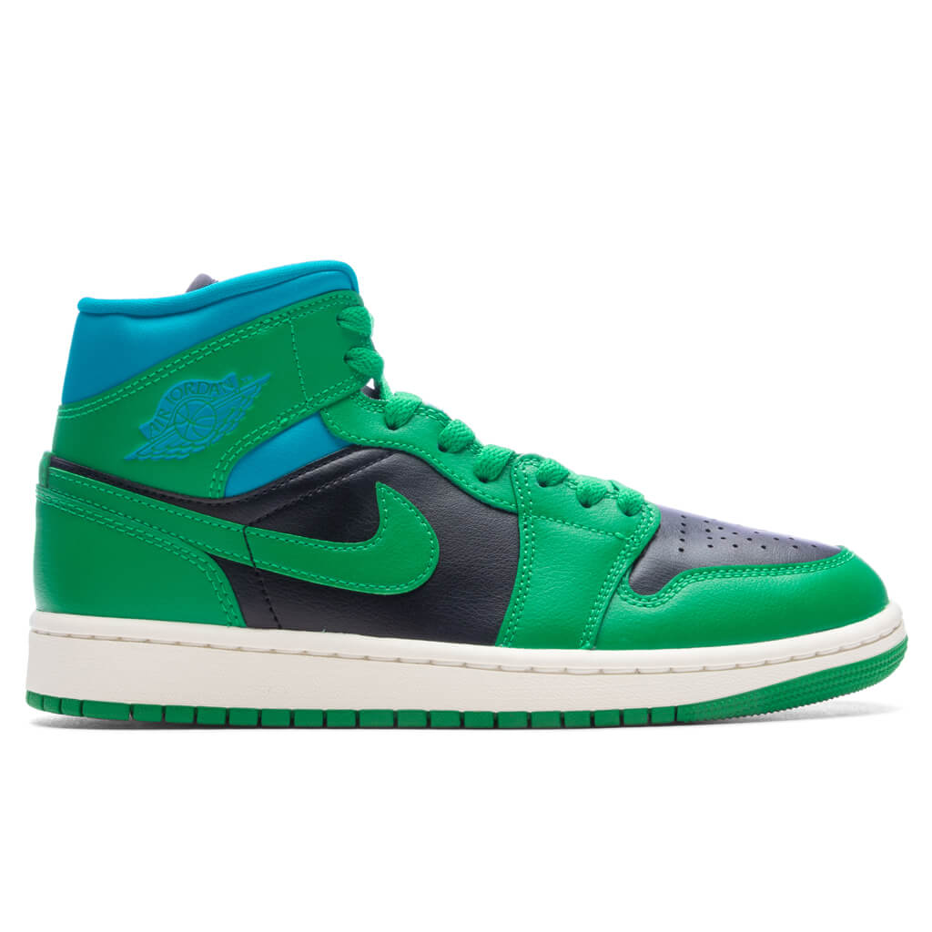 Women's Air 1 Mid - Black/Lucky Green/Aquatone