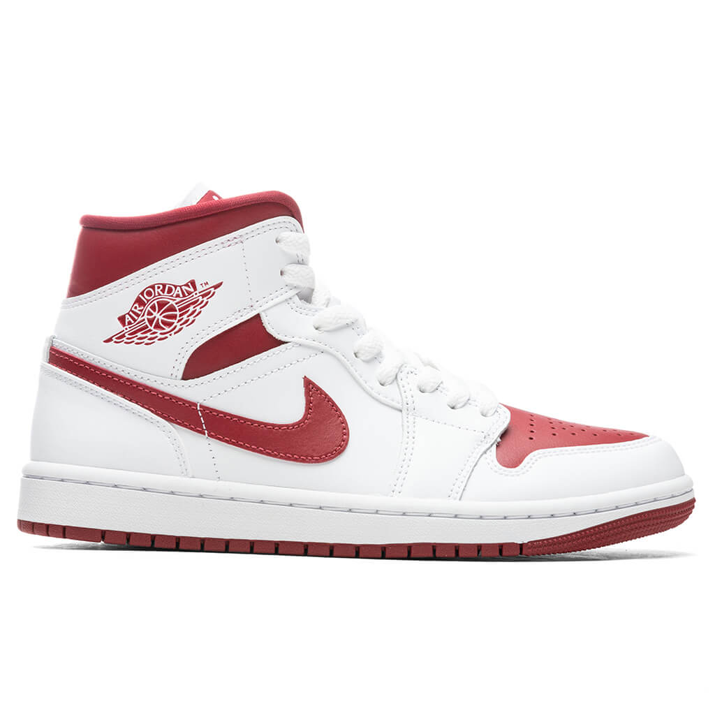 Women's Air 1 Mid - White/Pomegranate