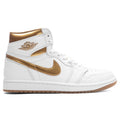 Women's Air 1 Retro High OG - White/Metallic Gold/Gum Light Brown