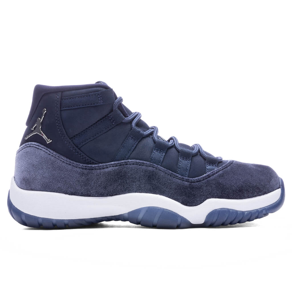 Women's Air 11 Retro - Midnight Navy/Metallic Silver/White