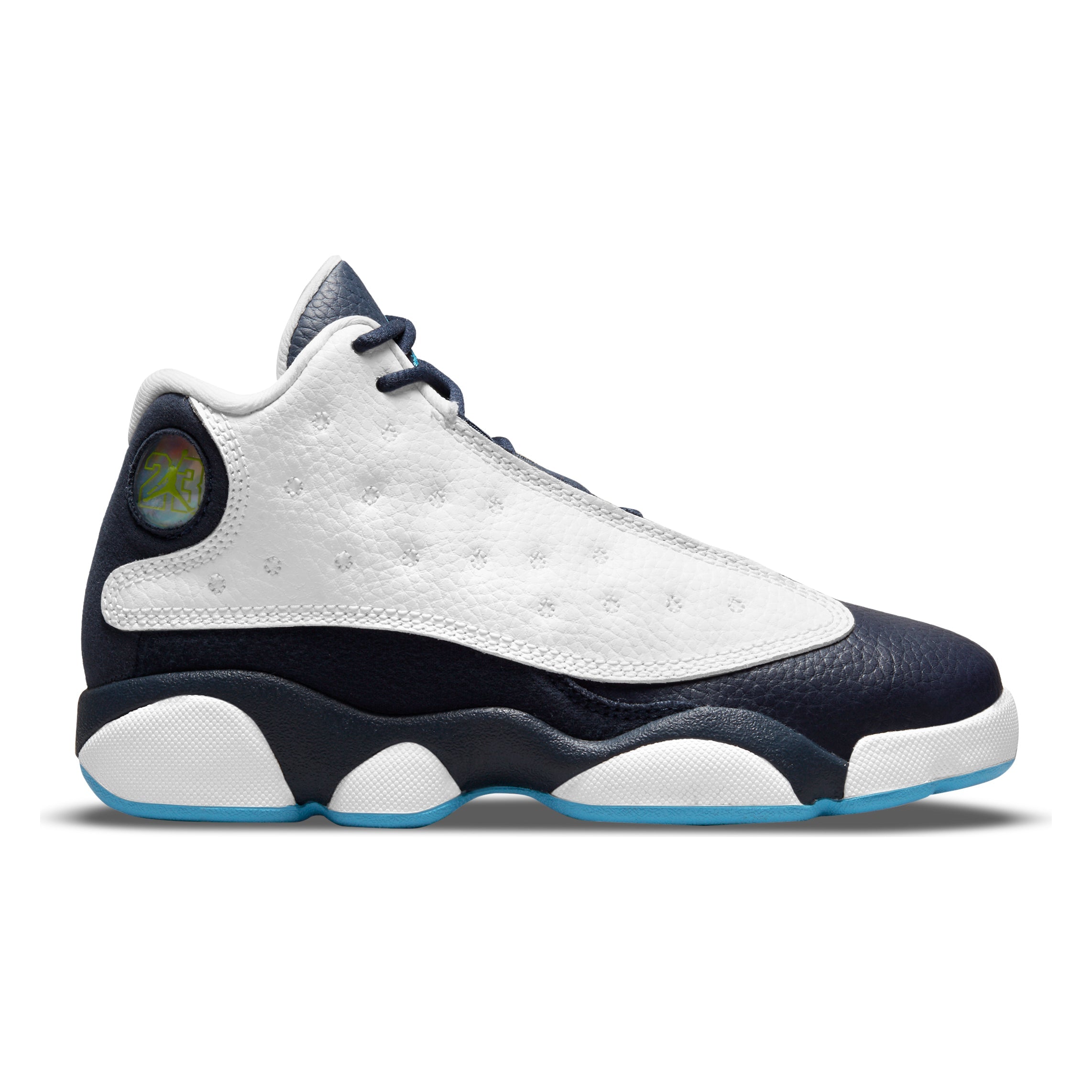 Air Jordan 13 Retro (PS) 'Obsidian' - White/Dark Powder Blue