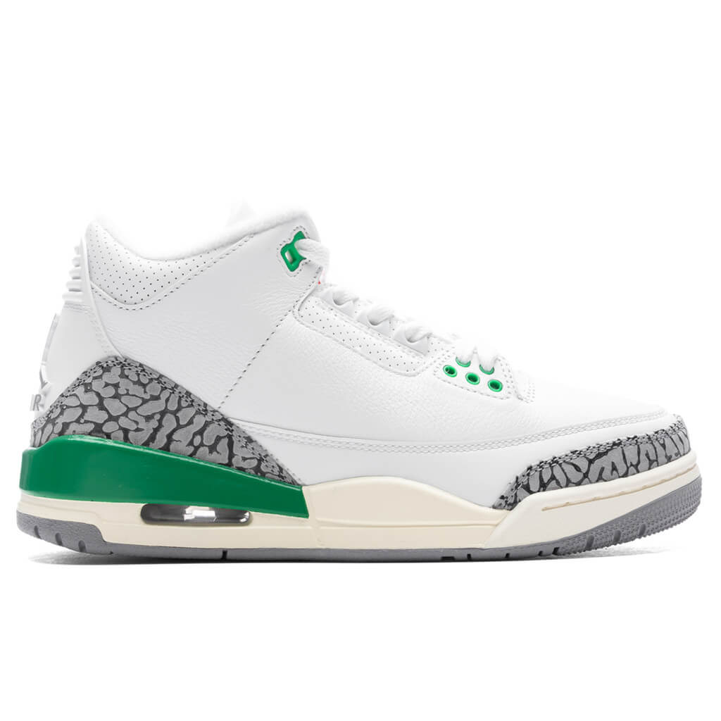 Women's Air 3 Retro - White/Varsity Red/Lucky Green
