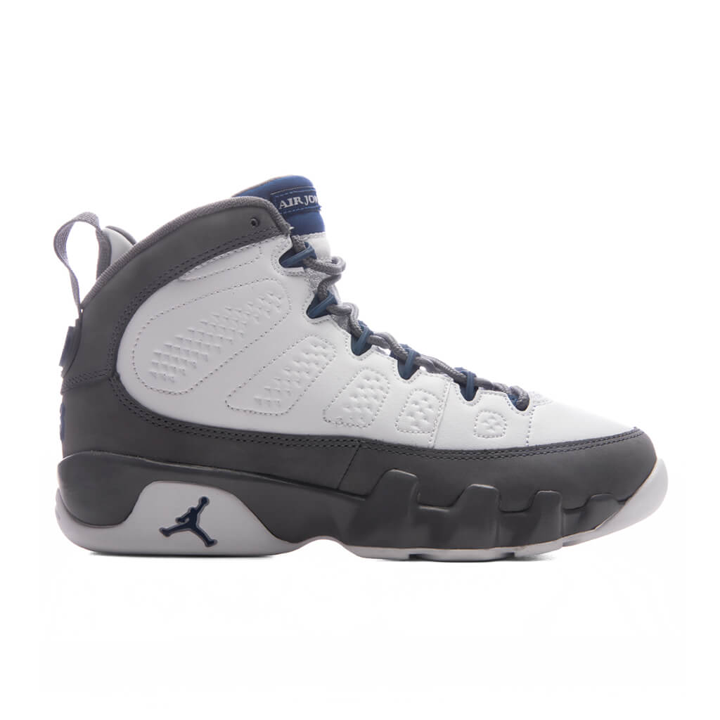 Air 9 Retro 'Flint Grey' (GS) - White/French Blue/Flint Grey