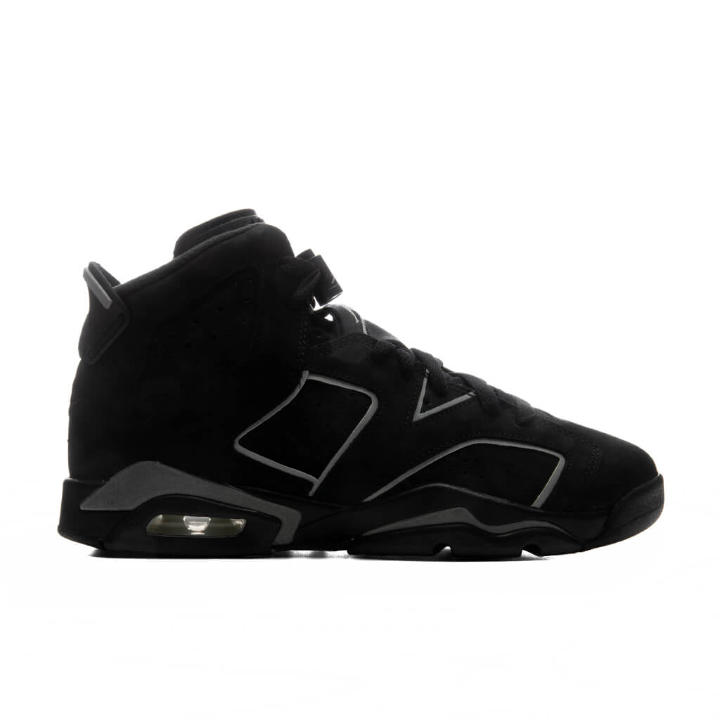Air 6 Retro 'Cap and Gown' (GS) - Black/Reflect Silver/Black