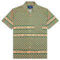 Awake Camp Collar Checkerboard Logo Shirt - Khaki