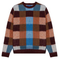 Awake Checkered Mohair Sweater - Brown