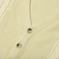 Contrast Panel Wool Cardigan - Ivory/Black