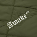 Quilted Patch Bomber Jacket - Olive