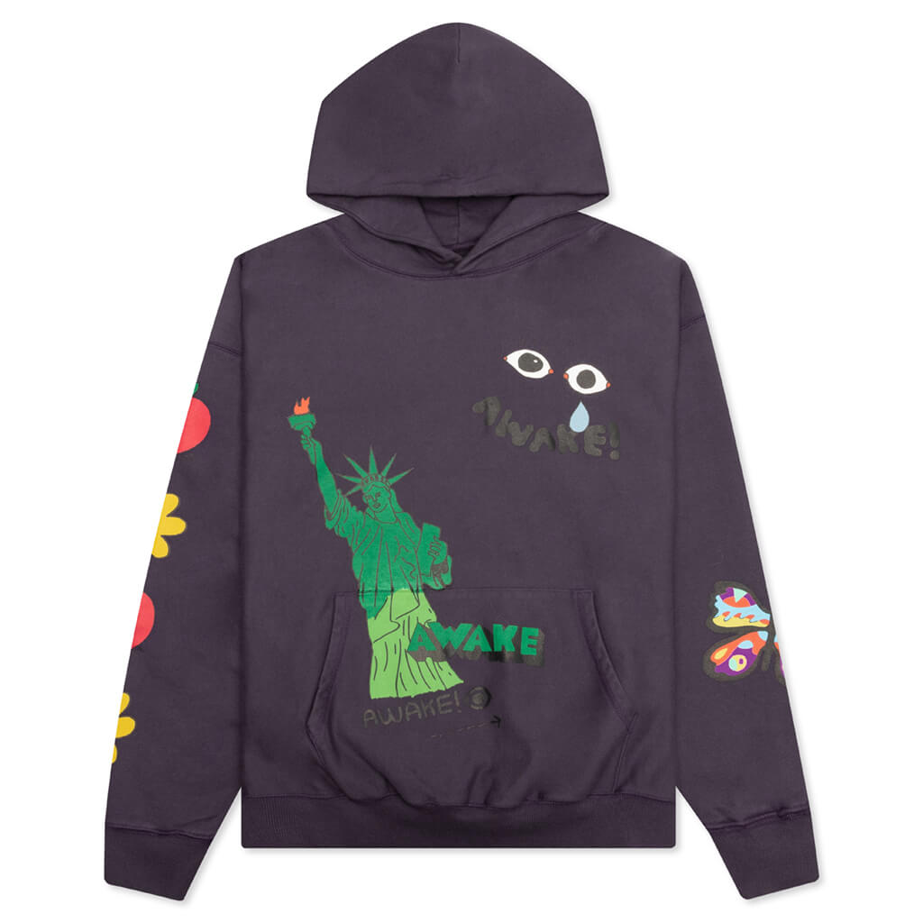 Stefan Meier NY Printed Hoodie - Pewter