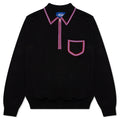 Awake Sweet Memory Knit Polo - Black