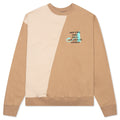 Awake Two-Tone Split City Crewneck - Sand