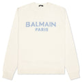 Merinos Pullover - Blanc/Bleu Pale
