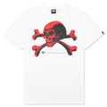 BxH Old Skull White Tee - White/Red