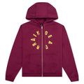 Collegiate Zip Up Hoodie - Maroon