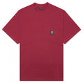 Heavyweight Jersey Mockneck Pocket Shirt - Berry