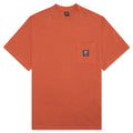 Heavyweight Jersey Mockneck Pocket Shirt - Orange