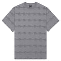 Running Head Textured Stripe S/S Shirt - Washed Blue Grey