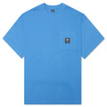 Waffle Knit Mockneck S/S Shirt - Blue