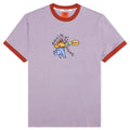Hard Hat Embroidered Ringer T-Shirt - Purple Ash