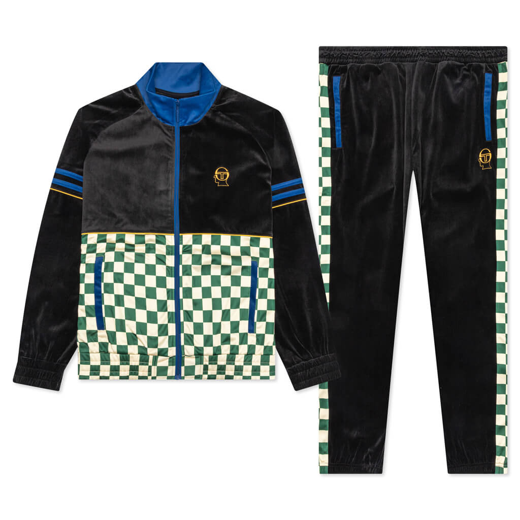 Sergio Tacchini Velour Tracksuit - Black