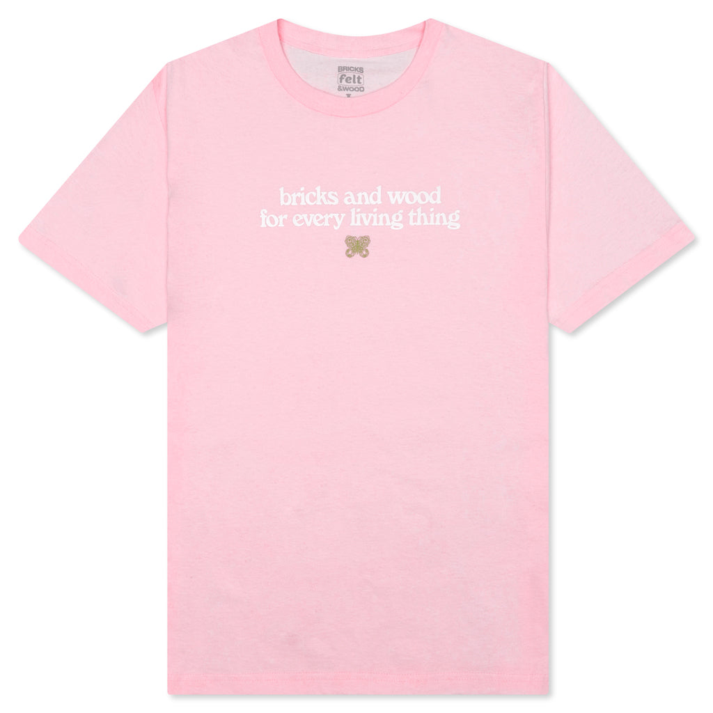 Bricks & Wood Wordmark Tee - Pink