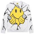 Chinatown Smiley Dry Wall Breaker Crewneck - Ash Grey