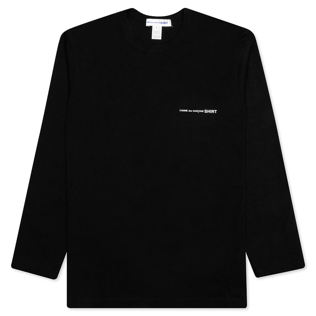 L/S Chest Logo Tee - Black