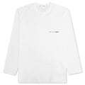 L/S Chest Logo Tee - White
