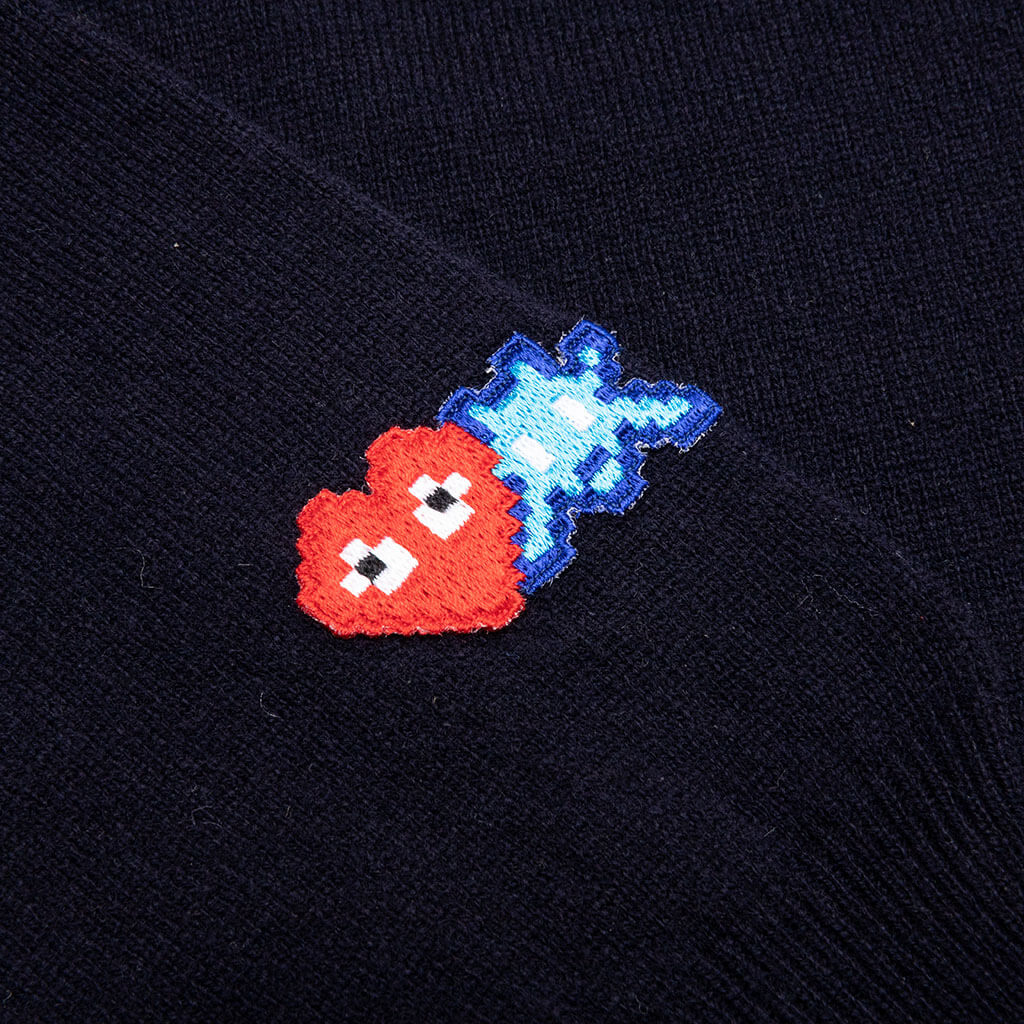 the Artist Invader Button Cardigan - Navy