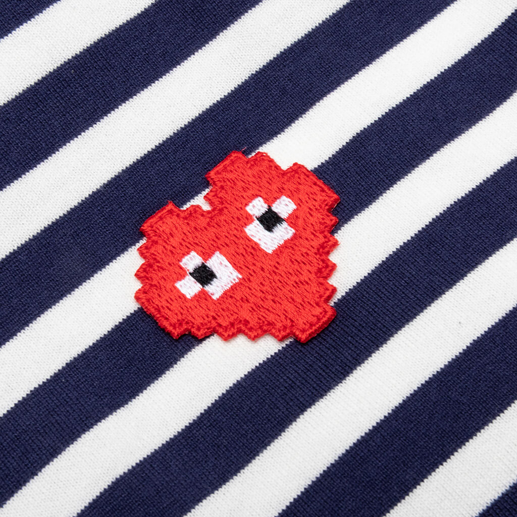the Artist Invader L/S T-Shirt - Navy/White
