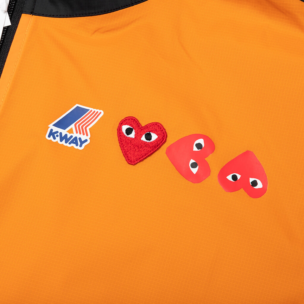 K-Way Logos Full Zip Jacket - Orange/Black