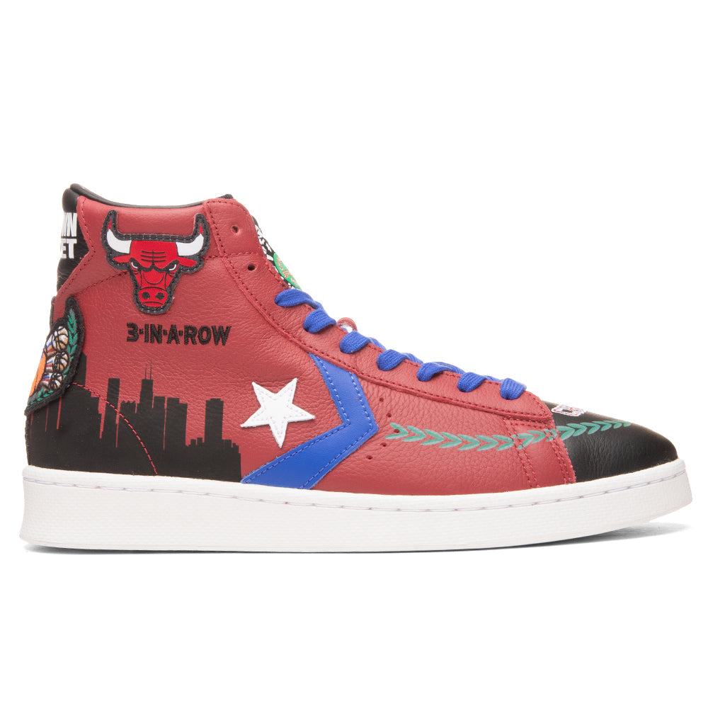 Converse x Chinatown Market Pro Leather Hi - Garnet/Black/Hyper Royal