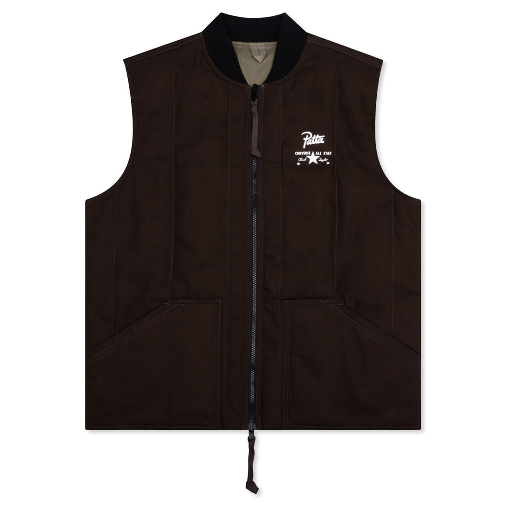 Patta Four-Leaf Clover Utility Reversible Padded Vest - Java