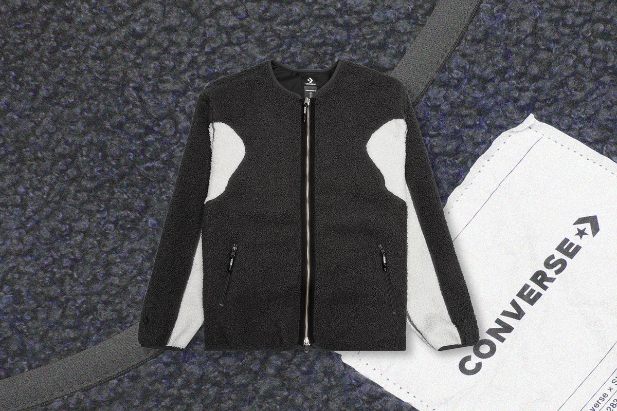 Slam Jam Sherpa Jacket - Black/Grey