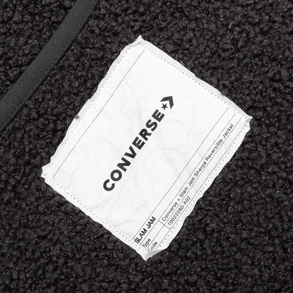 Slam Jam Sherpa Jacket - Black/Grey