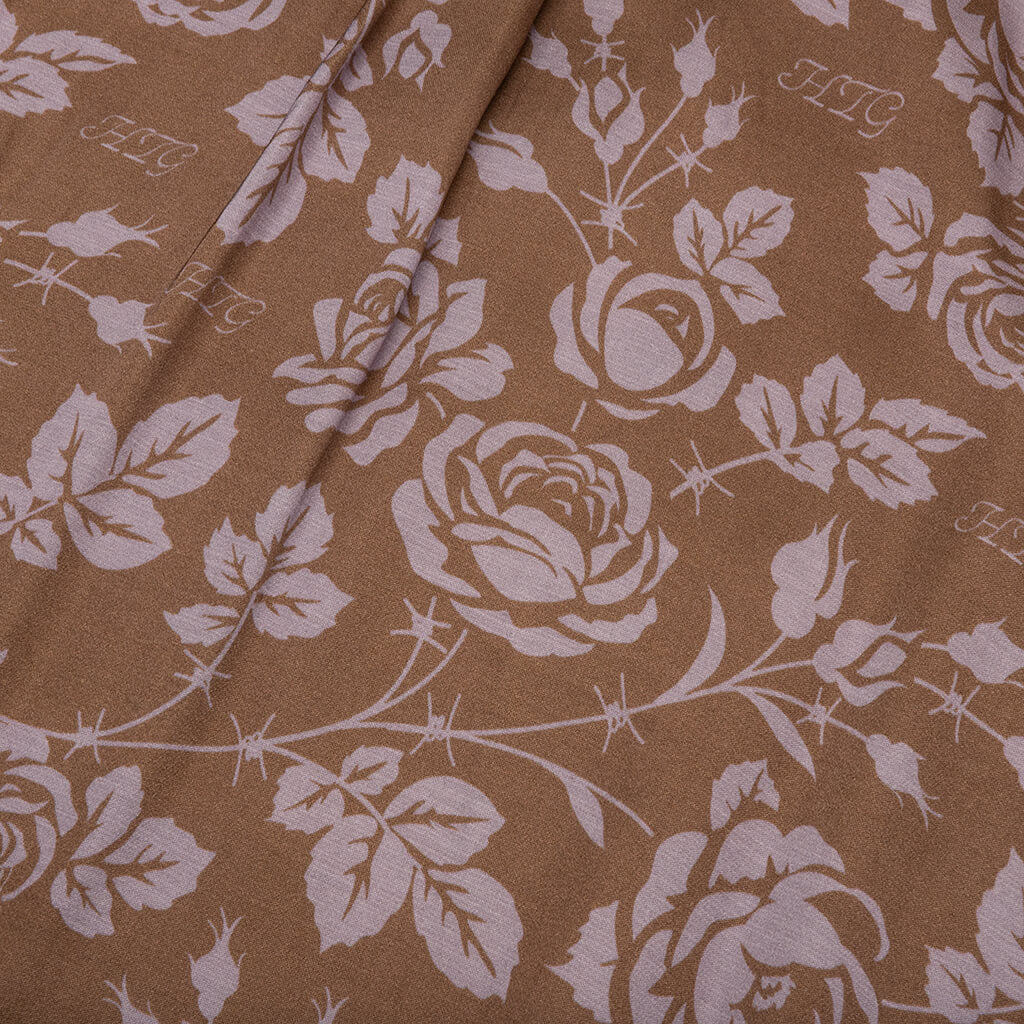 Patterned Woven L/S - Brown