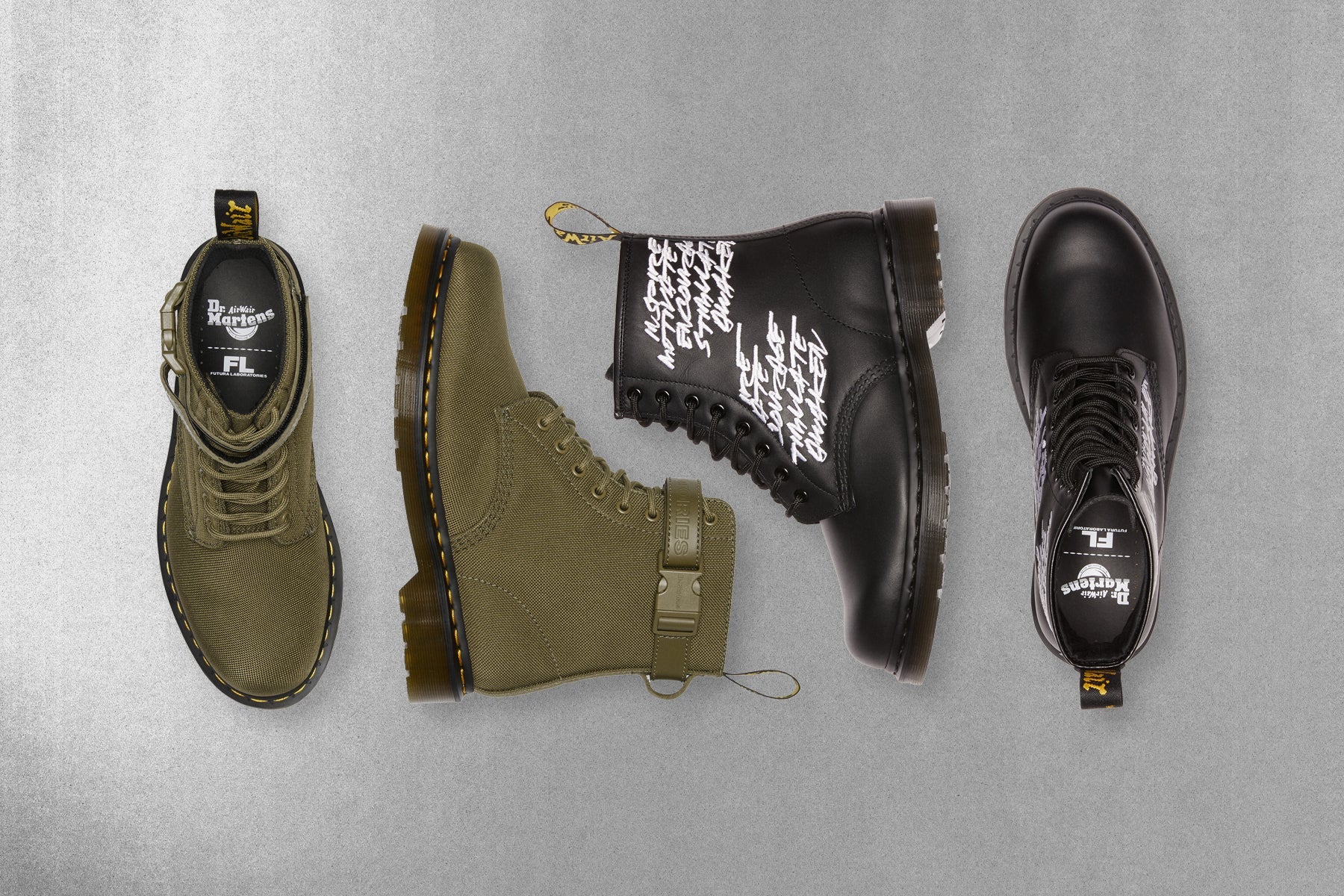 Dr. Martens x Futura 1460 DMS Olive Extra Tough 50/50 - Olive