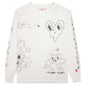 FA Heart L/S Tee - White