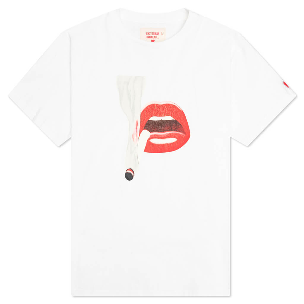 Tom Wesselmann Smoking Lips Tee - White