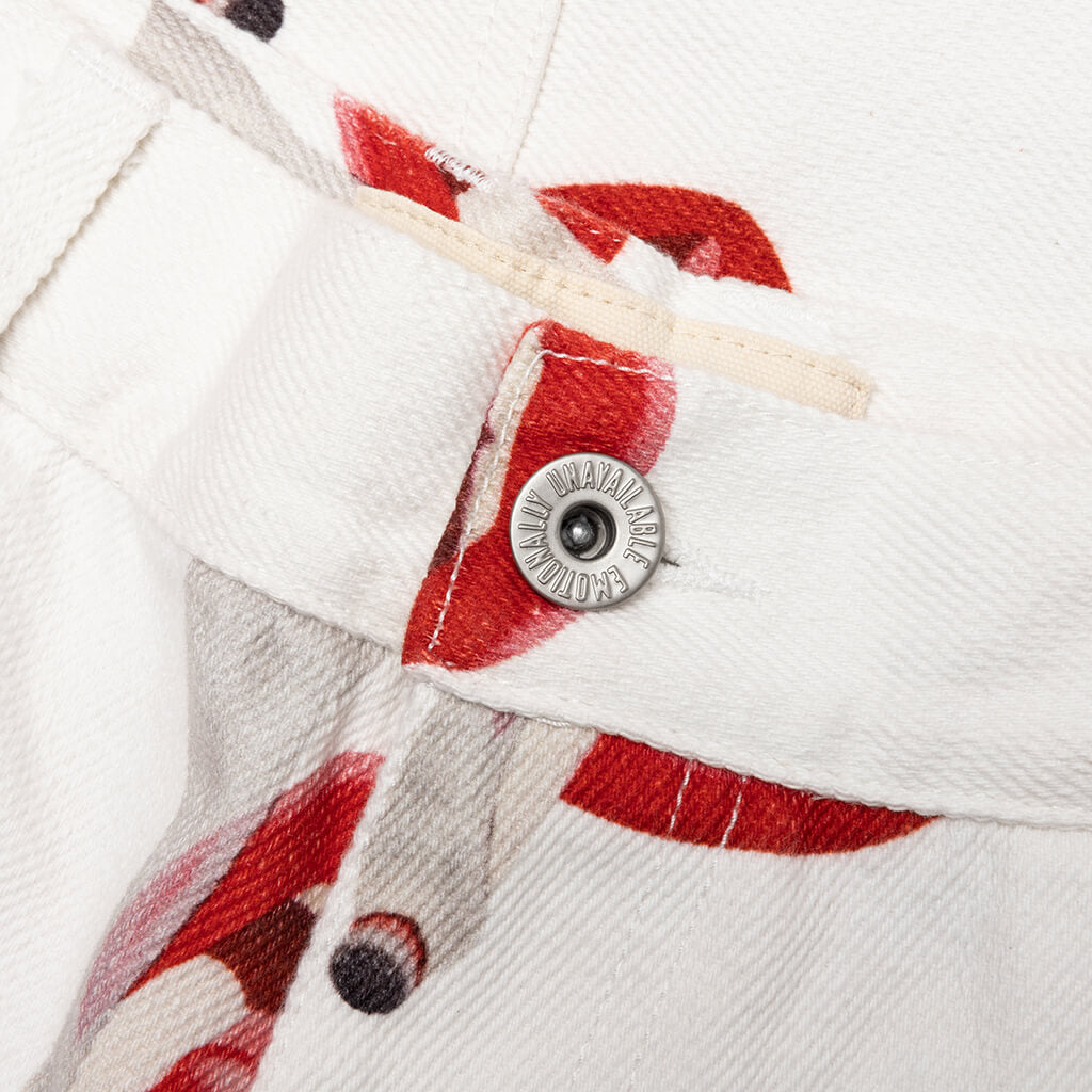 Tom Wesselmann Smoking Lips Pant - White