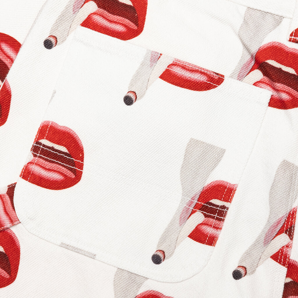 Tom Wesselmann Smoking Lips Pant - White