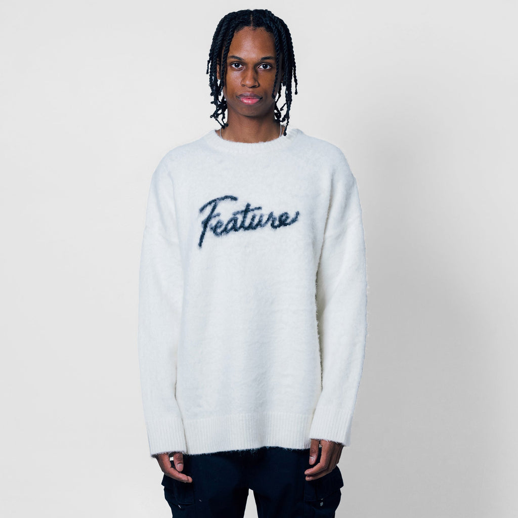 Script Logo Sweater - Cream